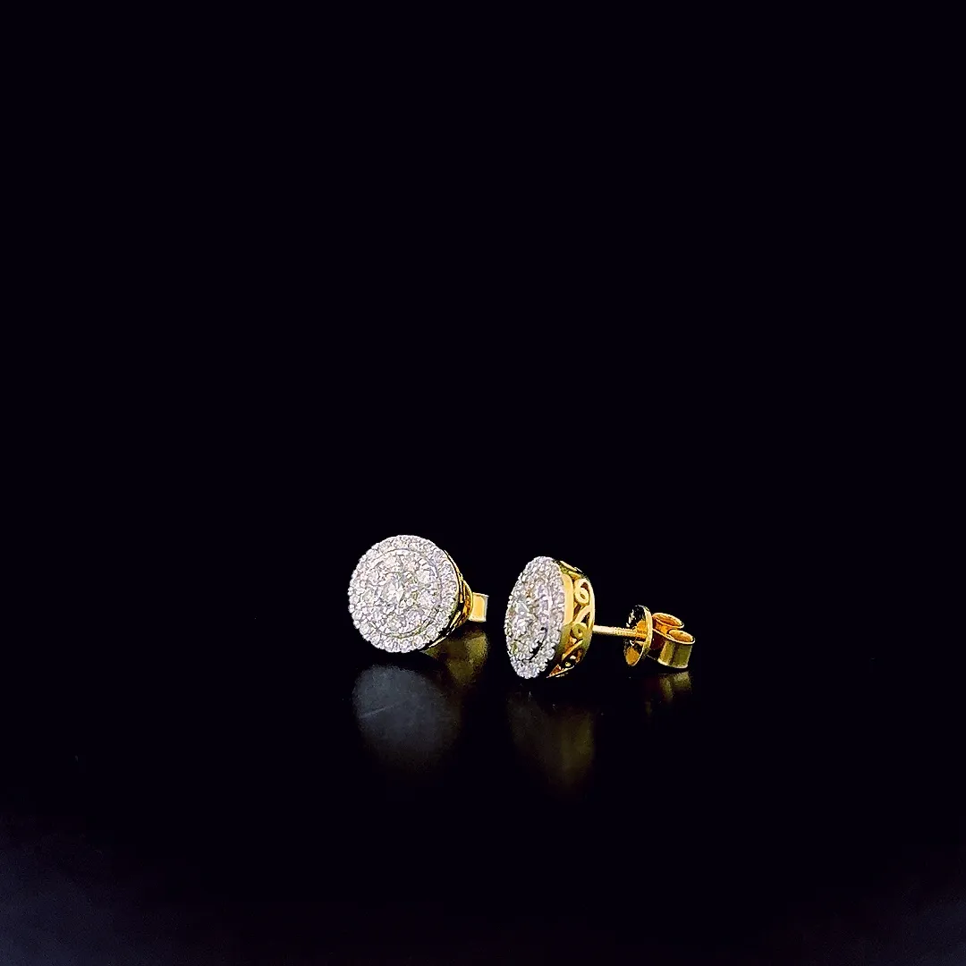 Stellar Halo Stud Earrings