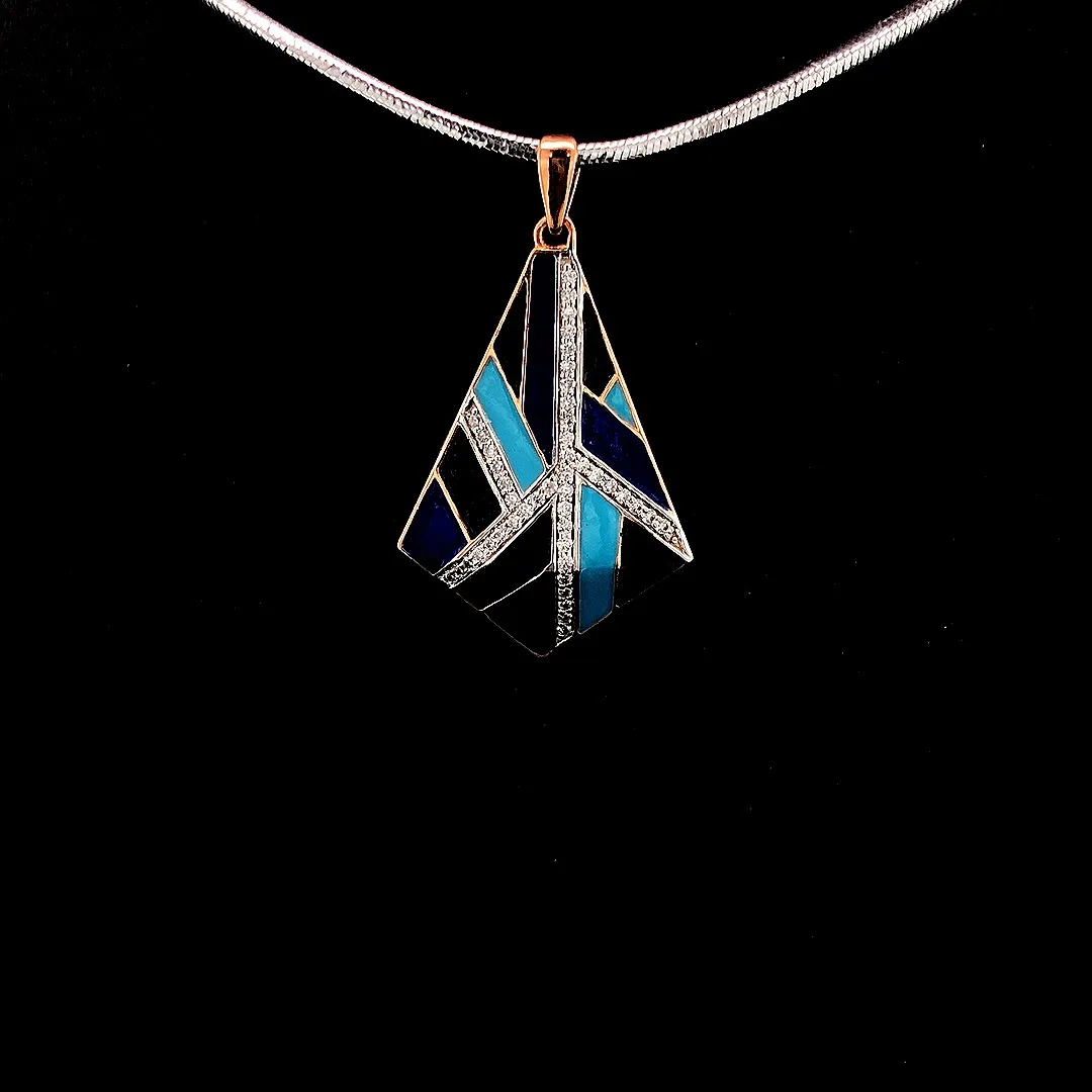 Azure Trifecta Pendant