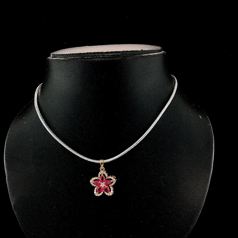 Crimson Petal Charm Pendant