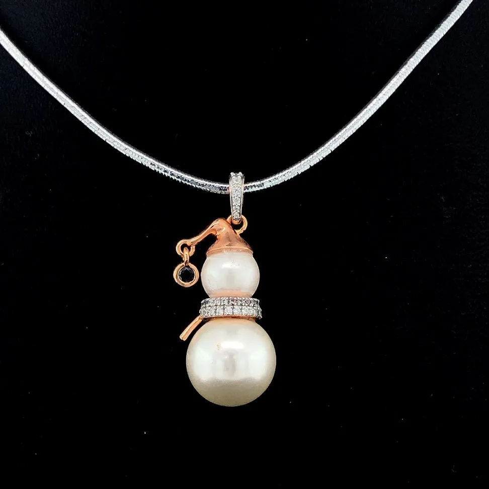 Snowman Heirloom Pearl Pendant