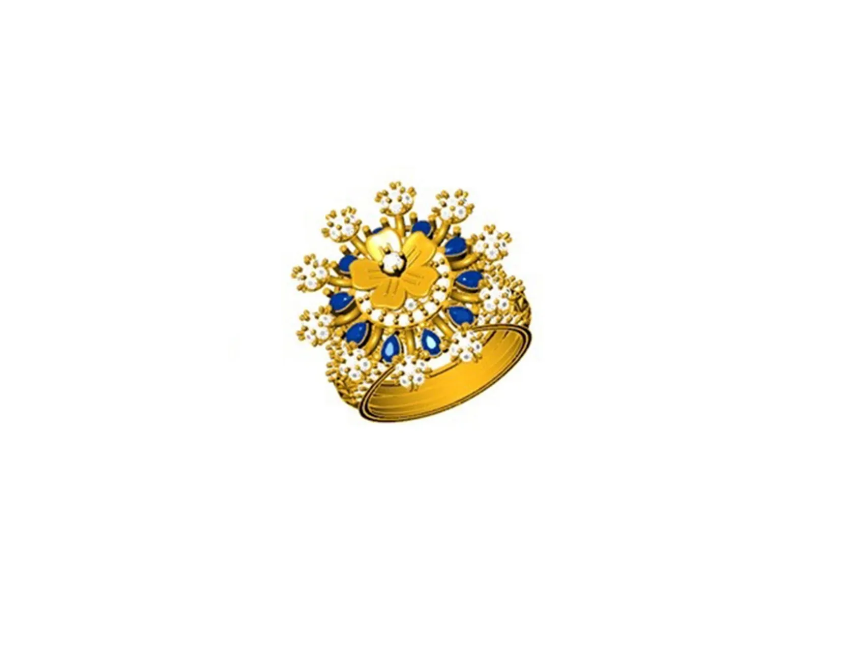 Celestial Blue Coronet Ring