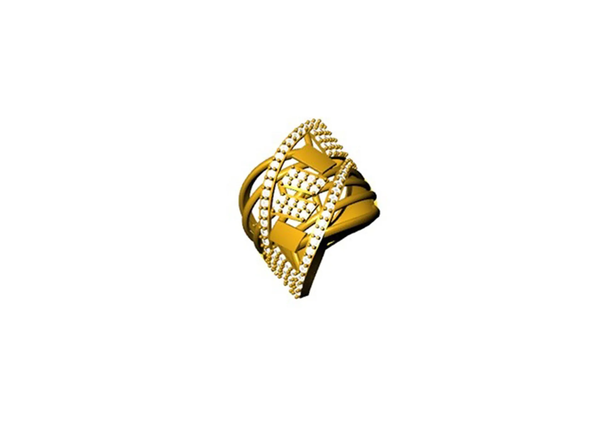 Golden Embrace Diamond Ring