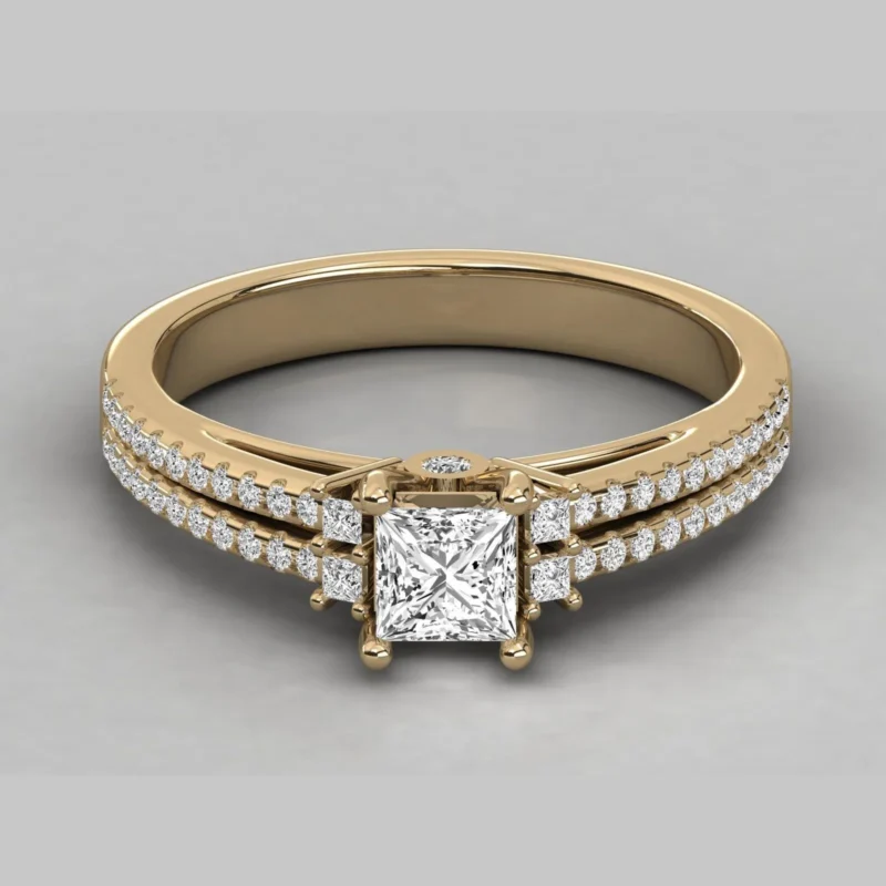 diamond rose embrace solitaire front view