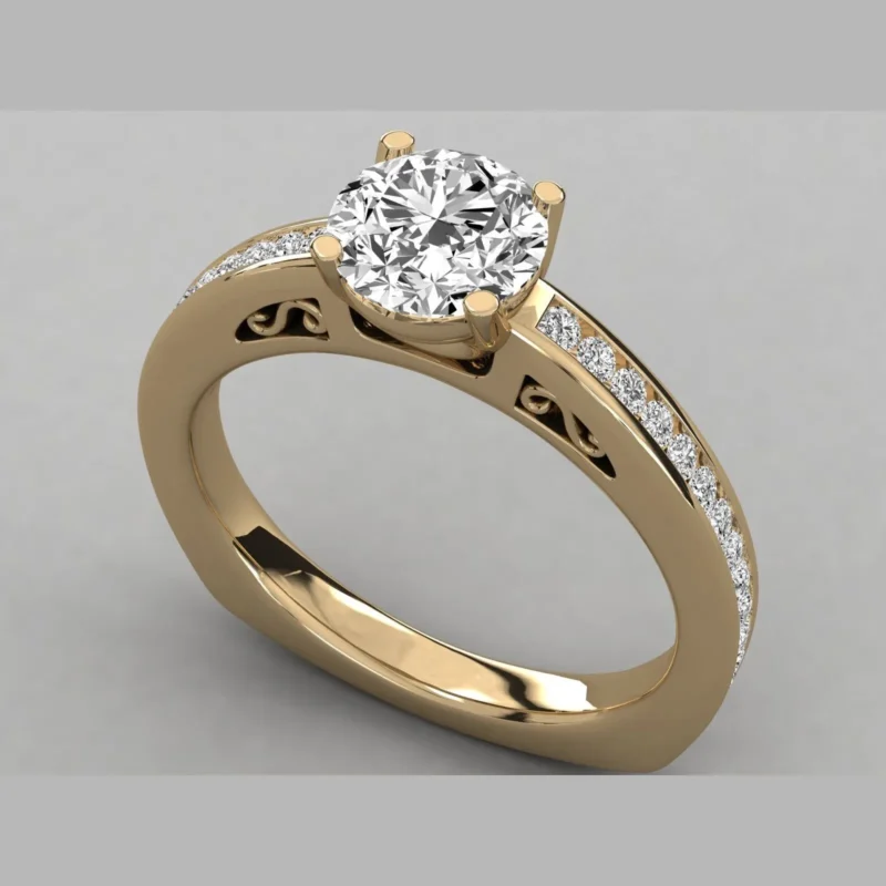 eternal rose halo solitaire top view