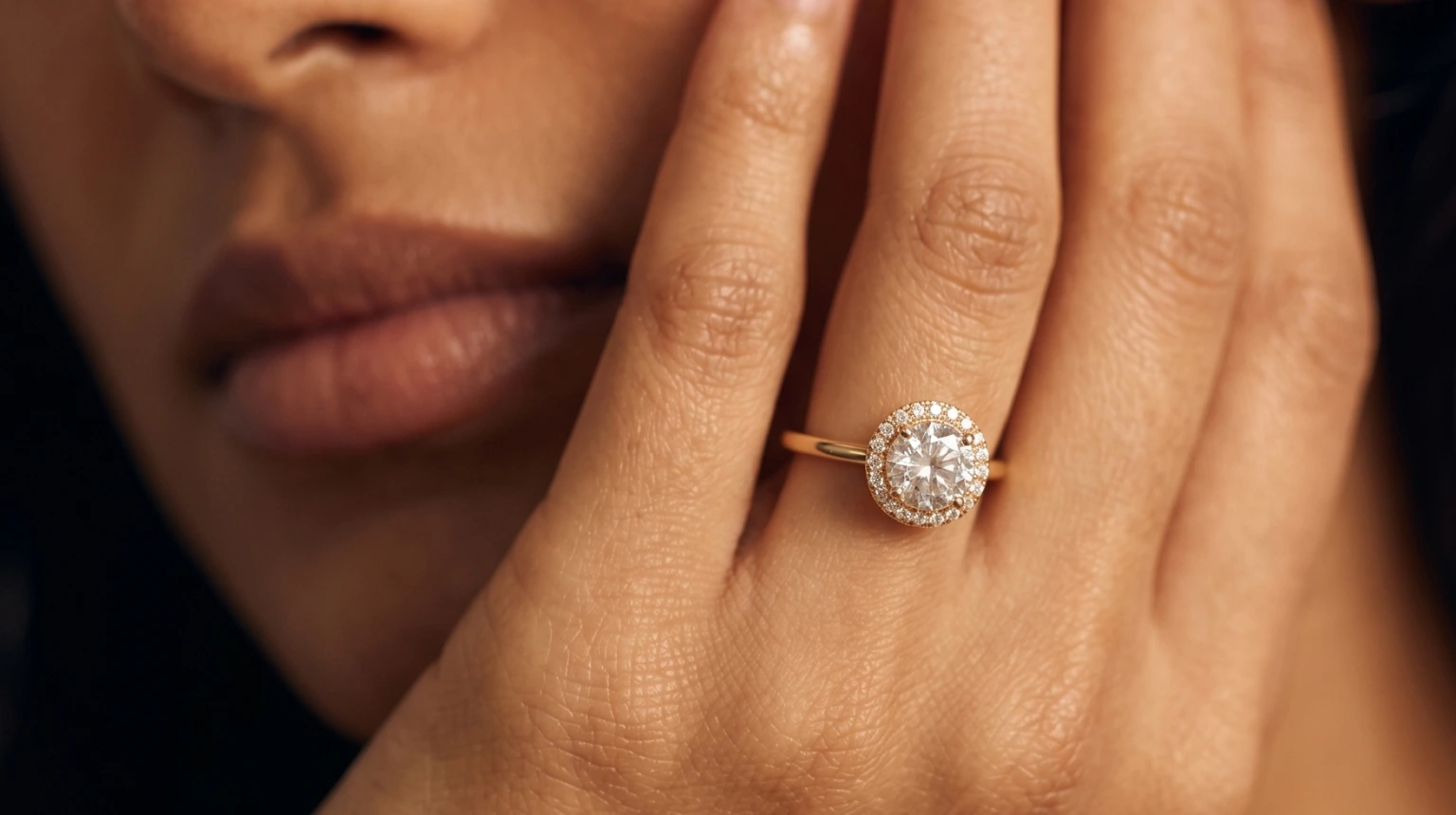 Lab-grown diamond engagement ring for an ethical proposal