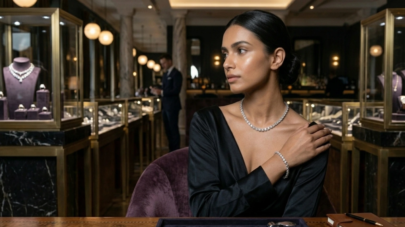 Luxury lab-grown diamond necklace representing affordable modern fine jewelry
